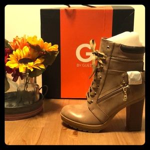 G By Guess Gogi Heel Combat Boots